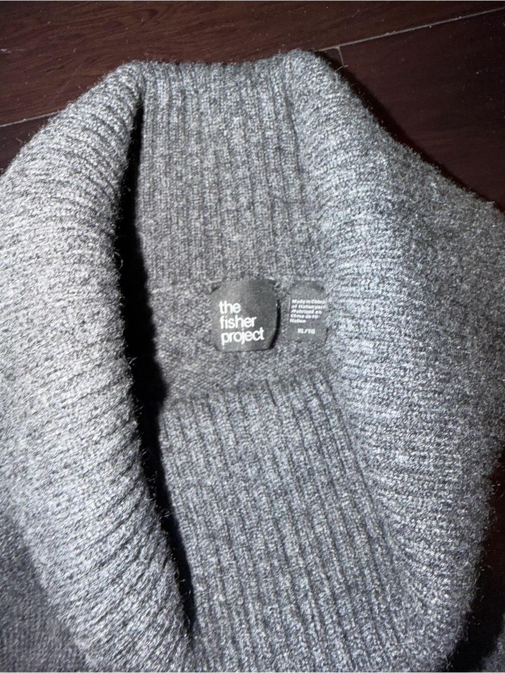 Eileen Fisher Heather Gray Ribbed Turtleneck Sweater